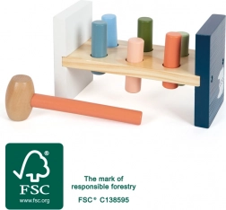 Drewniany zestaw do wbijania ARCTIC z niedźwiedziem polarnym