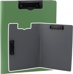 Deska z okładką i dwoma klipsami A4 zielona