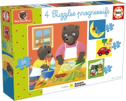 Educa puzzle Petit Ours Brun 4 w 1 (12–25 elementów)