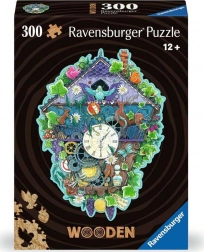 Drewniane konturowe puzzle zegar z kukułką 300 elementów Ravensburger