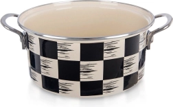 Emaliowany garnek Szachownica 22 cm, 3 l