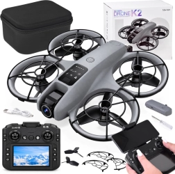 Dron z kamerą sterowany zdalnie z kontrolerem LCD
