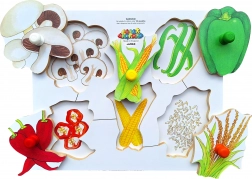 Drewniane puzzle planszowe Warzywa