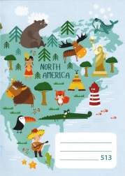 Zeszyt szkolny A5 w linie Ameryka Północna 10 kartek