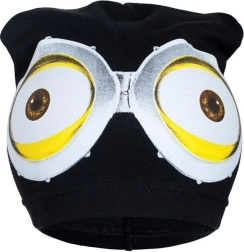 Wiosenna czapka dziecięca New Baby z motywem Minionka, czarna (3–4 lata)