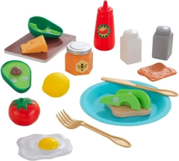 KidKraft Create & Cook: tost z awokado – drewniany zestaw do przygotowania śniadania