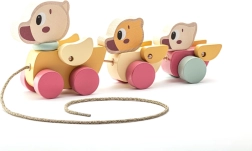 Cubika pastelowy pies na sznurku do ciągnięcia