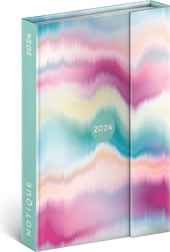 Tygodniowy magnetyczny terminarz 2024, batikowy, 11 × 16 cm