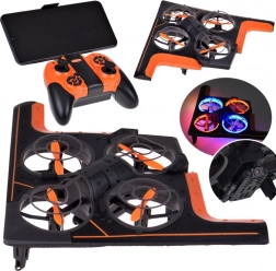 Zabawny dron z kamerą i oświetleniem