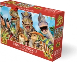 Puzzle 3D Uśmiechnięte dinozaury, 100 elementów
