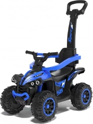 Jeździk dziecięcy z drążkiem prowadzącym BABY MIX Mega niebieski