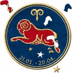 CURIOSI okrągłe puzzle Zodiak – Baran, 33 elementy