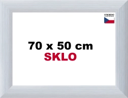 Aluminiowa rama na puzzle 70 × 50 cm, srebrna