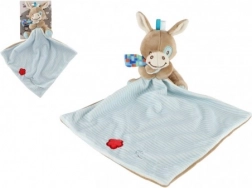 Pluszowy osiołek z kocykiem 25x25 cm