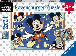 Ravensburger puzzle Myszka Miki 2x24 elementy