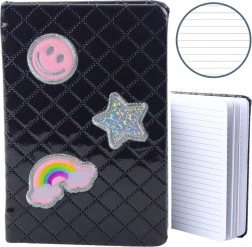 Notes z naszywkami czarny B6 80 stron