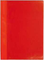 Szybkozszywacz A4 z PVC z przednią kieszenią – czerwony