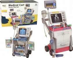 Różowy zestaw małego doktora ze stetoskopem i światłami