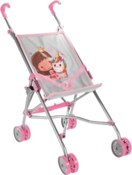 Wózek dla lalek parasolka Unicorn Grey, składany