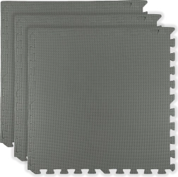 Piankowa mata podłogowa HUMBI 180 × 60 cm, duże puzzle, wodoodporna, bezpieczna, ciemnoszara (3 szt.)