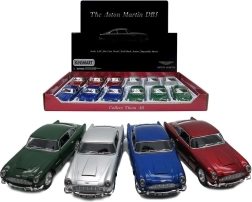 Metalowy model auta Aston Martin DB5 z napędem typu pull-back