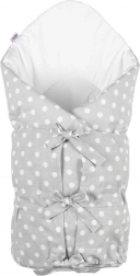 Klasyczny wiązany rożek New Baby szary w kropki