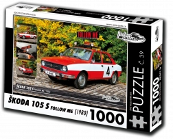 Puzzle retro auta Škoda 105 S Follow Me 1980 1000 kawałków