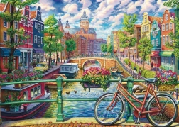 Puzzle Urok amsterdamskiego kanału 1000 elementów SCHMIDT