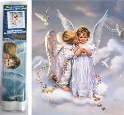 Malowanie diamentowe Aniołki 30 × 40 cm