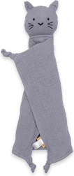 muślinowy przytulaczek NEW BABY kotek szary