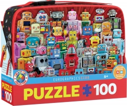 Puzzle w termicznym lunchboxie Roboty 100 elementów