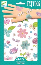 Djeco tymczasowe tatuaże z kwiatami (2 arkusze)