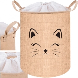 Tekstylny kosz na zabawki i pranie z pokrywą 35 l KRUZZEL