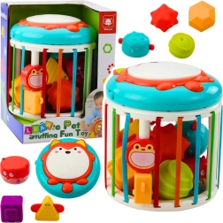 Interaktywna sensoryczna kostka z lisem, światłami i dźwiękami