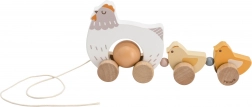 VIGA PolarB Drewniana Kurka z Kurczaczkami do Ciągnięcia