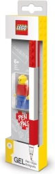 LEGO długopis żelowy z minifigurką, czerwony