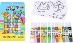 Brokatowe farby do szkła 11+1, 10 ml