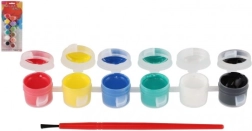 Farby akrylowe z pędzlem do ceramiki, szkła i kamieni