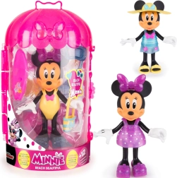Disney Minnie Mouse plażowa mini laleczka z szafką i ubrankami