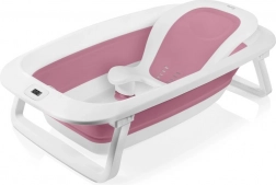 Lionelo Składana wanienka z termometrem i leżakiem Pink Magnolia
