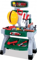 Dziecięcy stolik warsztatowy z narzędziami 44 × 28 × 71 cm