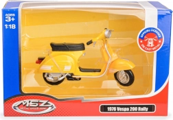 Metalowy model skutera Vespa 200 Rally 1976 1:18 żółty
