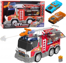 Wóz strażacki ze światłami, dźwiękami i działającą armatką wodną