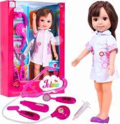 Duża lalka pielęgniarka z akcesoriami lekarskimi dla dzieci 3+