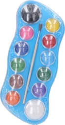 Farby wodne - zestaw 12 kolorów + pędzelek