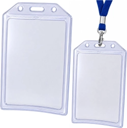Przezroczyste etui na kartę identyfikacyjną, pionowe 10,5 × 6 cm - 1 sztuka