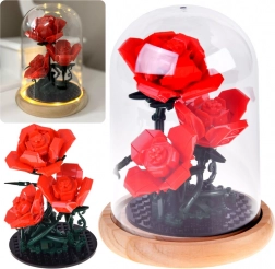 Klocki: podświetlana róża pod kopułą, 219 elementów