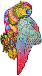 Drewniane puzzle Papuga