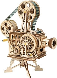 Robotime ROKR mechaniczny drewniany projektor filmowy – 3D puzzle 183 elementów