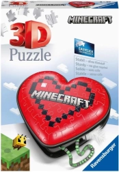 Ravensburger 3D puzzle serce Minecraft, 54 elementów